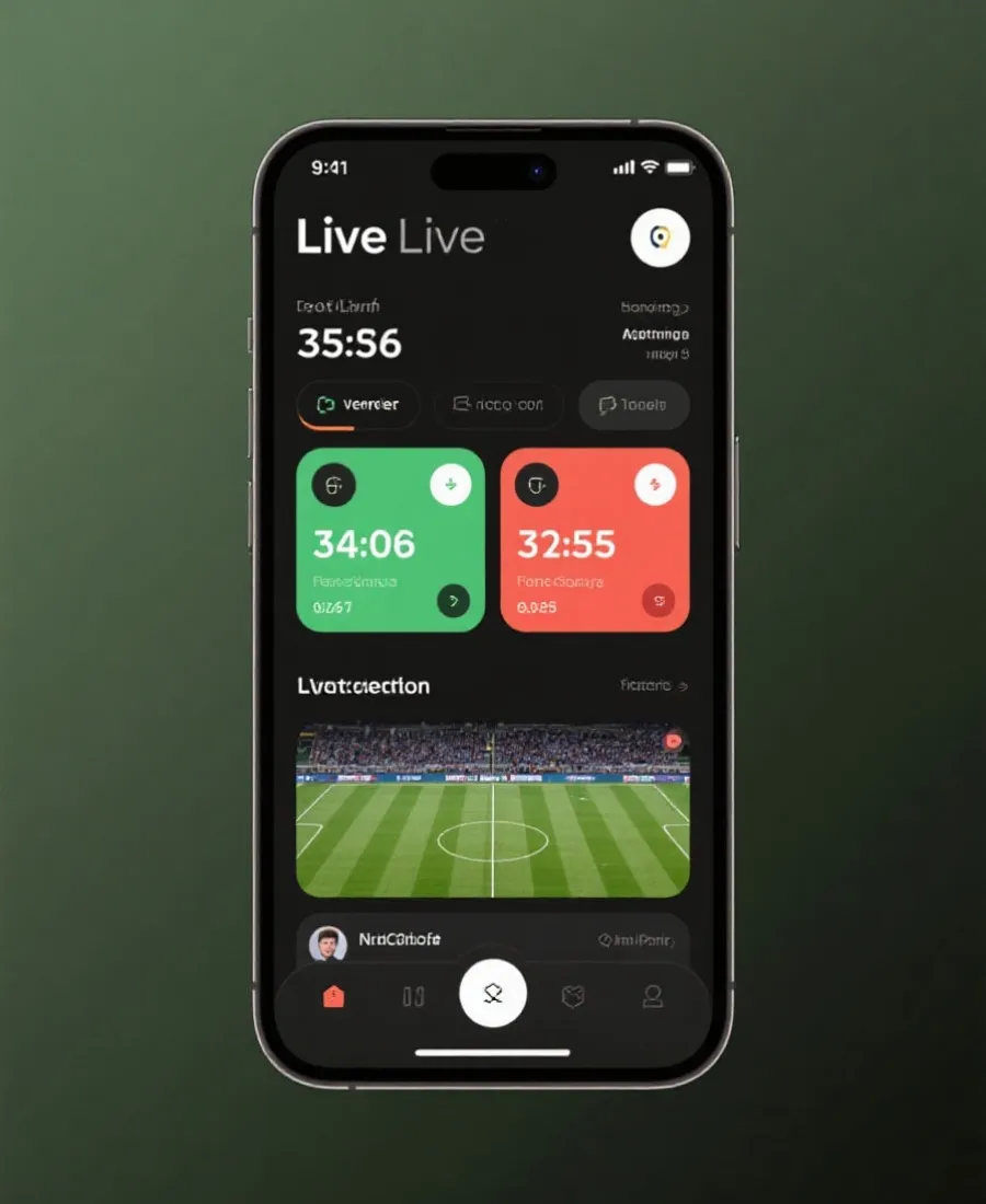 移动端赛事直播界面示意