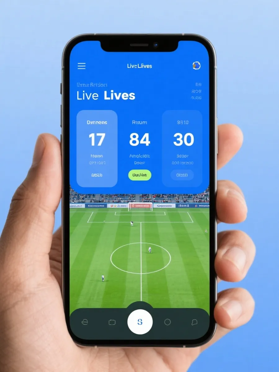 移动端体育直播与比分界面示意